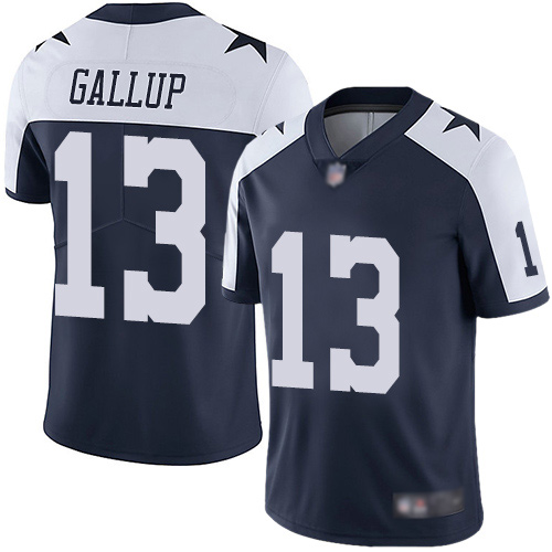 Men Dallas Cowboys Limited Navy Blue Michael Gallup Alternate #13 Vapor Untouchable Throwback NFL Jersey->dallas cowboys->NFL Jersey